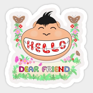 Hello dear friend Sticker